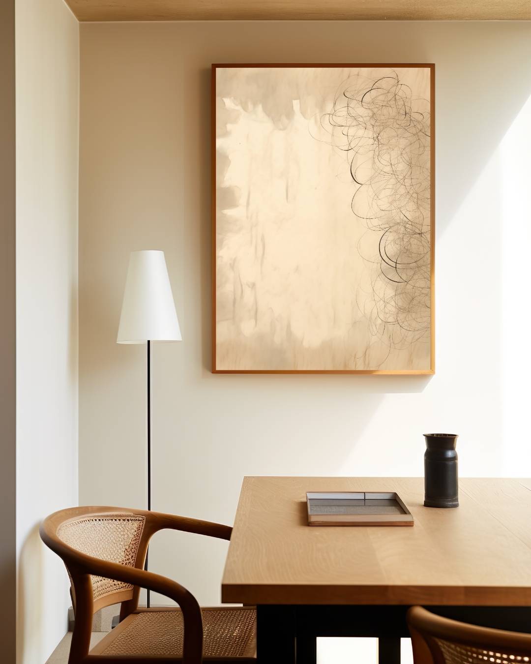 Abstracte lijnen Poster – staande poster voor modern interieur