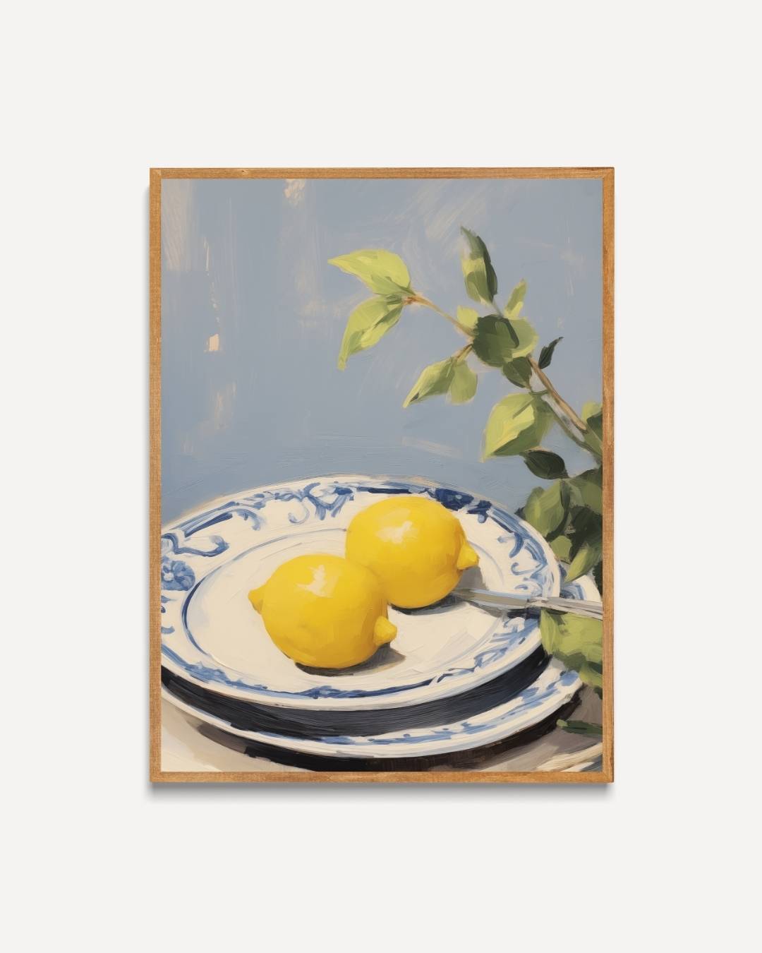 Citroenen op bord Poster – portret poster als wanddecoratie