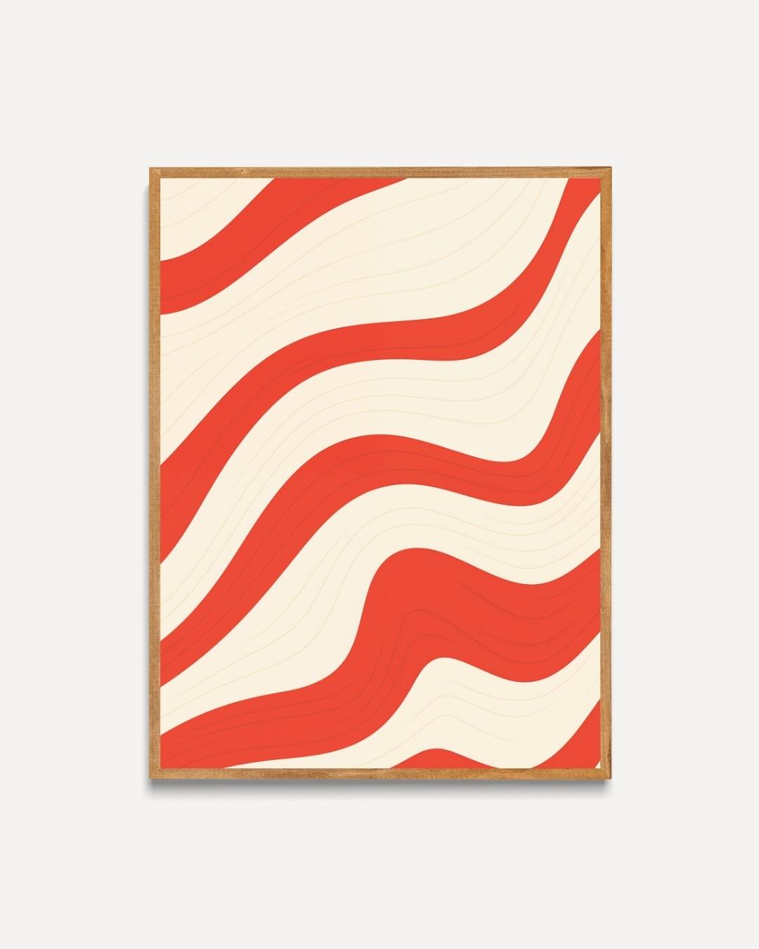Retro golven patroon Poster – portret poster als wanddecoratie
