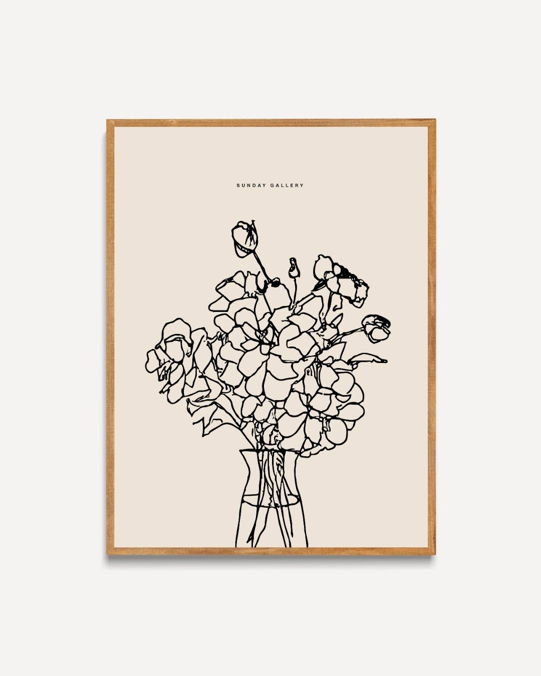 Sunday bloemenvaas Poster – portret poster als wanddecoratie