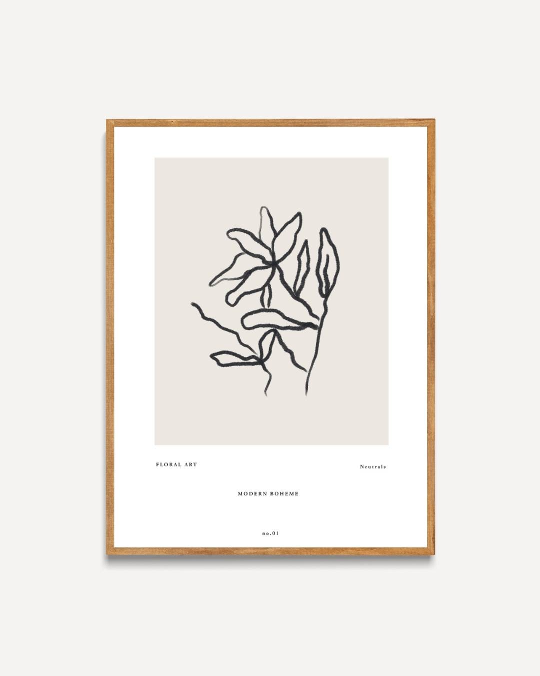 Bloeiende elegantie Poster – portret poster als wanddecoratie