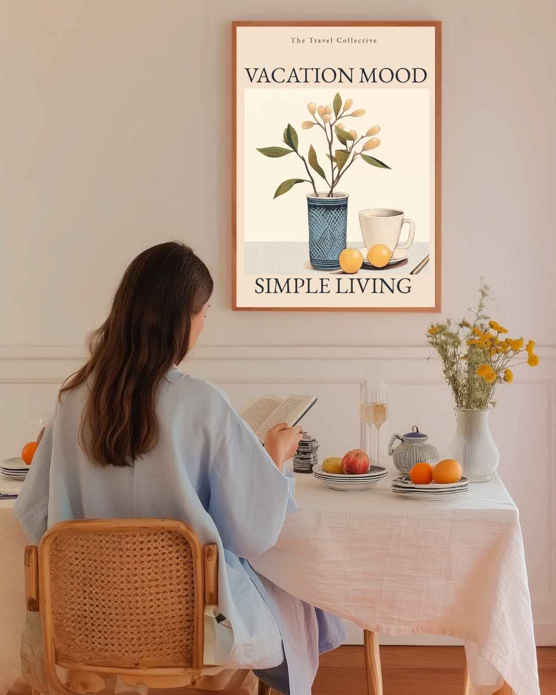 Eenvoudig Leven Poster – staande poster voor modern interieur