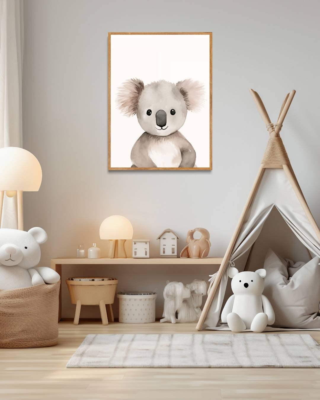 Schattige koala Poster – staande poster voor modern interieur