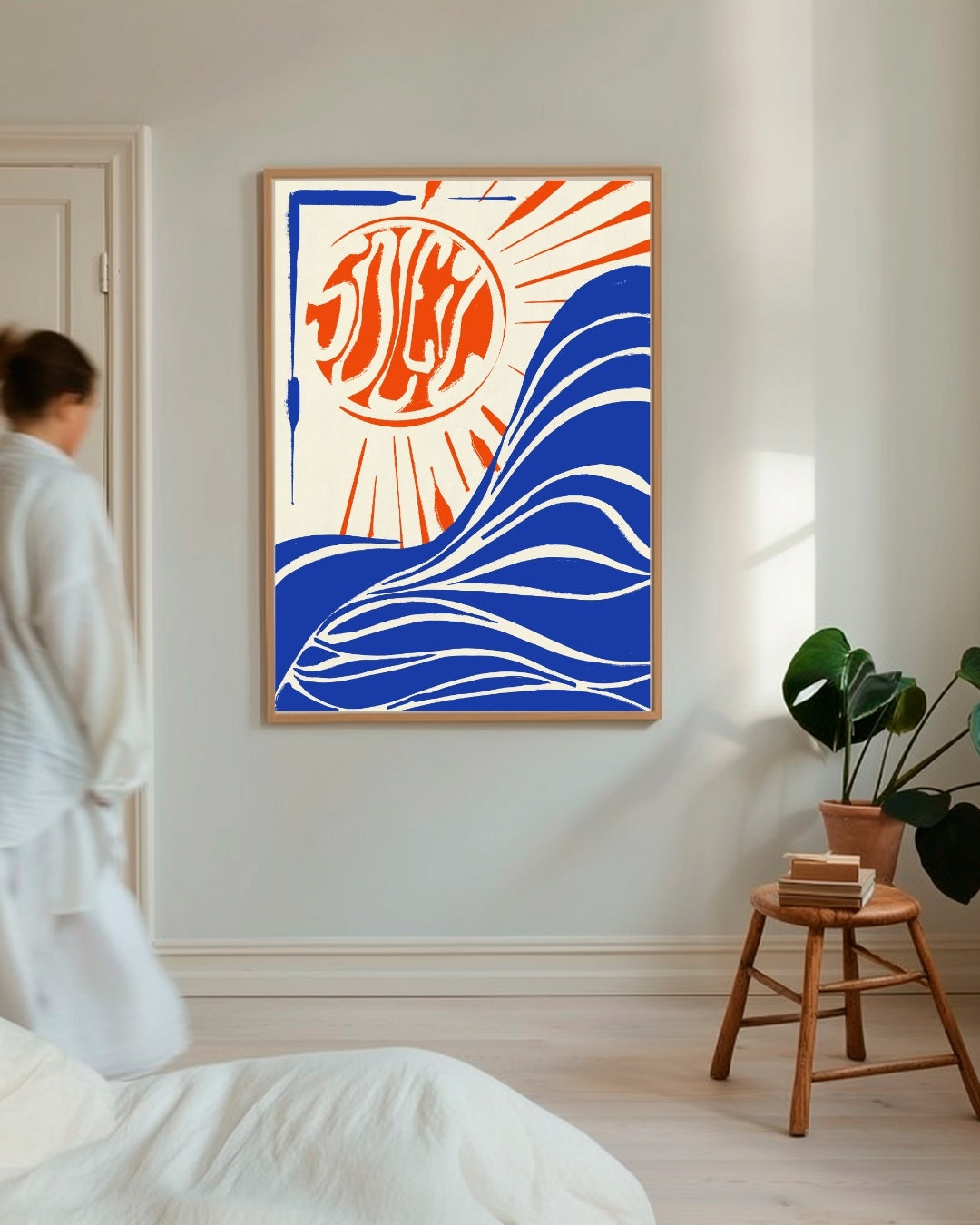 Zon en Golven Poster – staande poster voor modern interieur