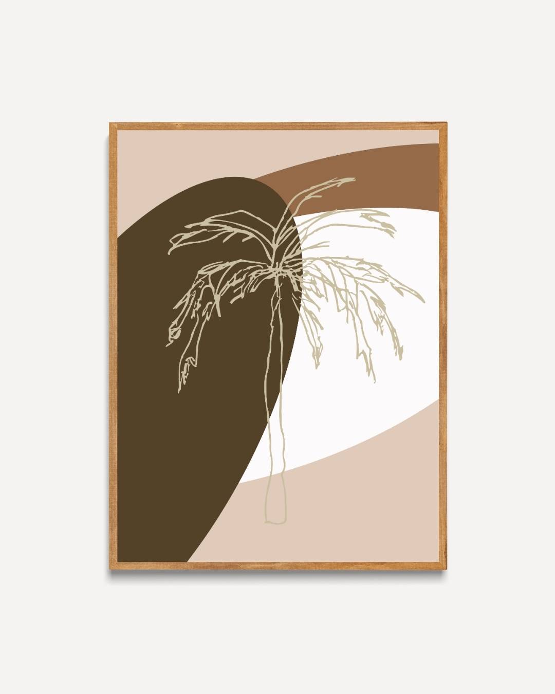 Abstracte palmboom Poster – portret poster als wanddecoratie