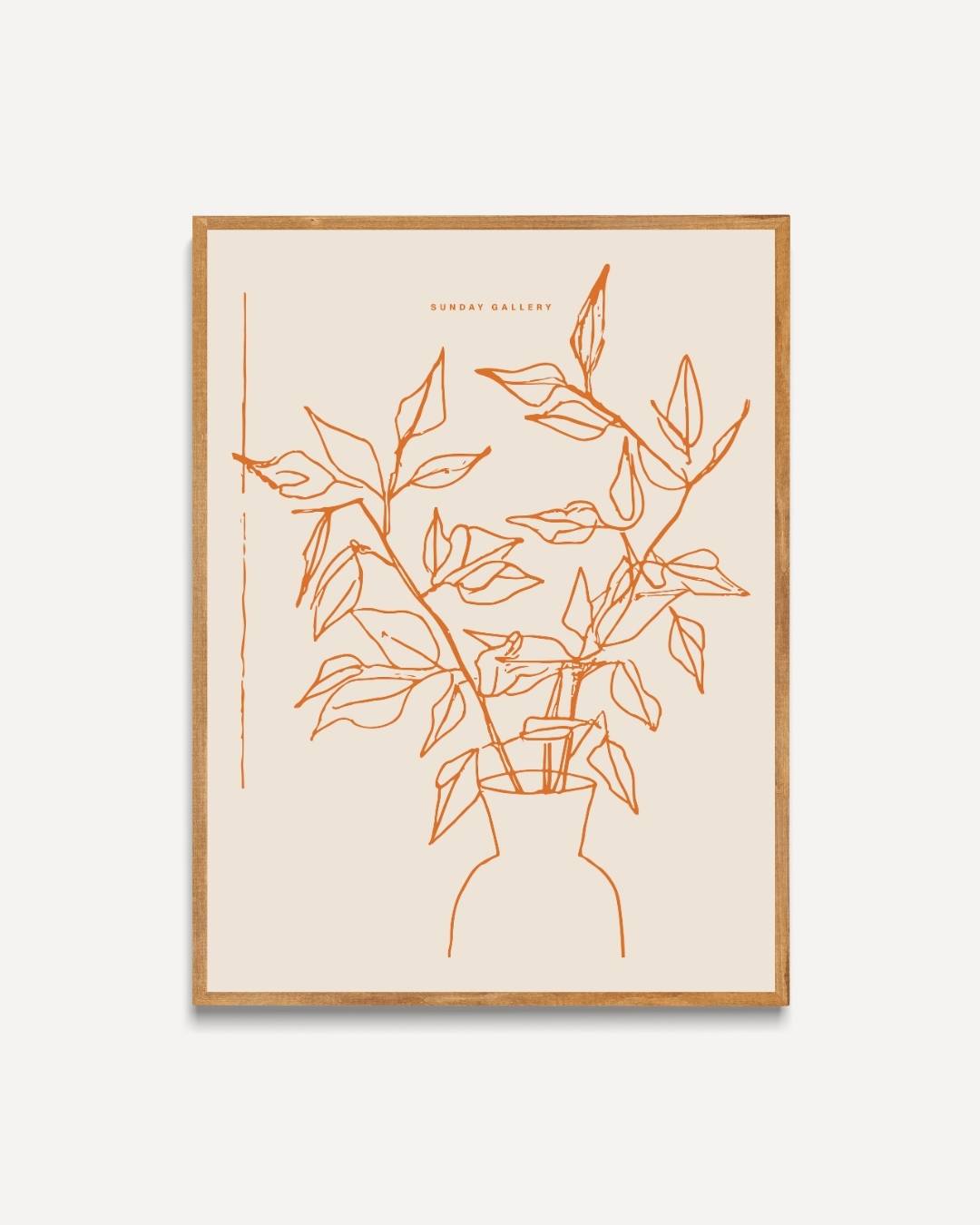 Oranje takken Poster – portret poster als wanddecoratie
