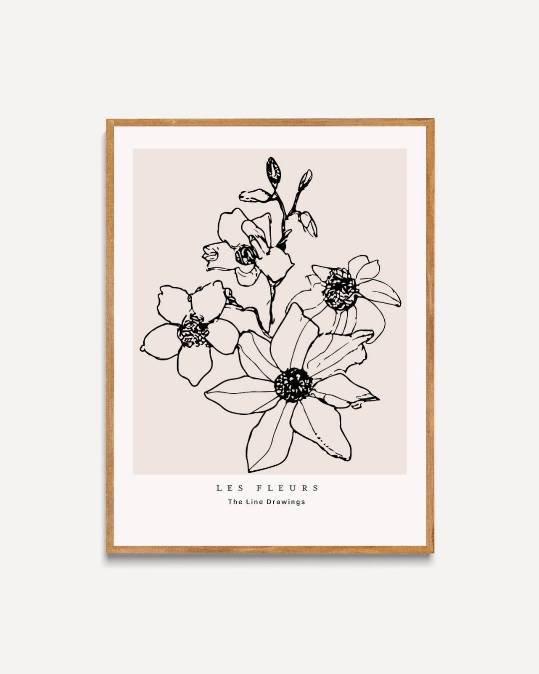 Magnolia schets Poster – portret poster als wanddecoratie