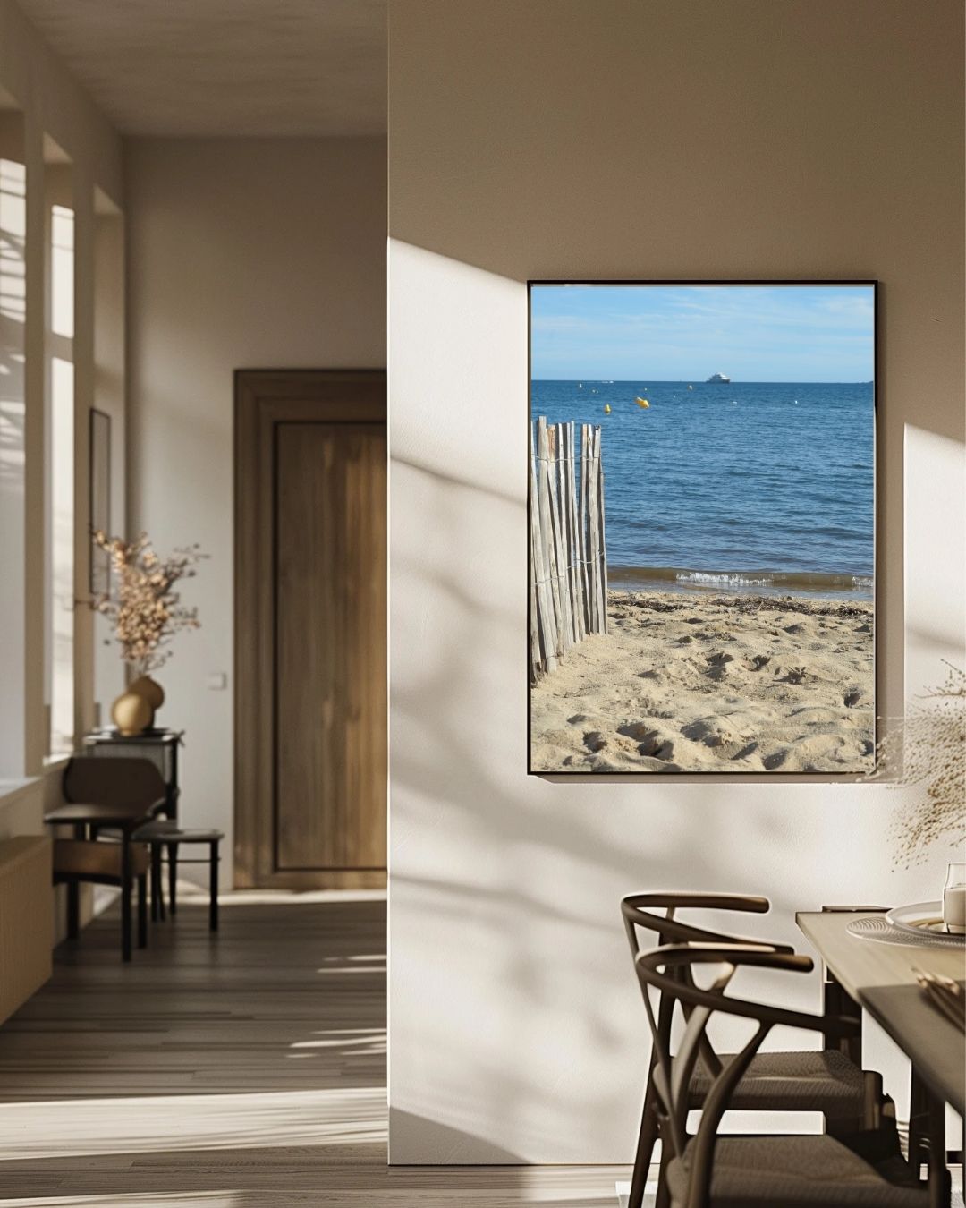 Strand en zee Poster – staande poster voor modern interieur