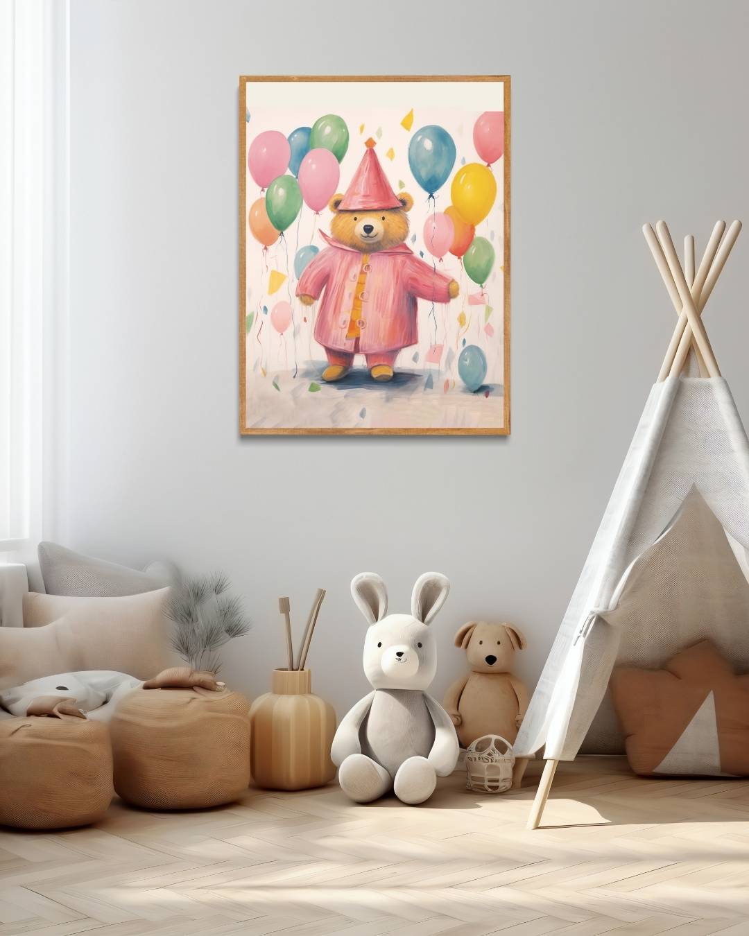 Feestelijke beer Poster – staande poster voor modern interieur
