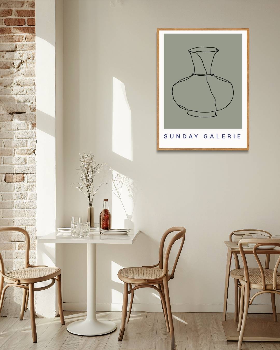 Bloemen in vaas Poster Kunstwerk – staande poster voor modern interieur