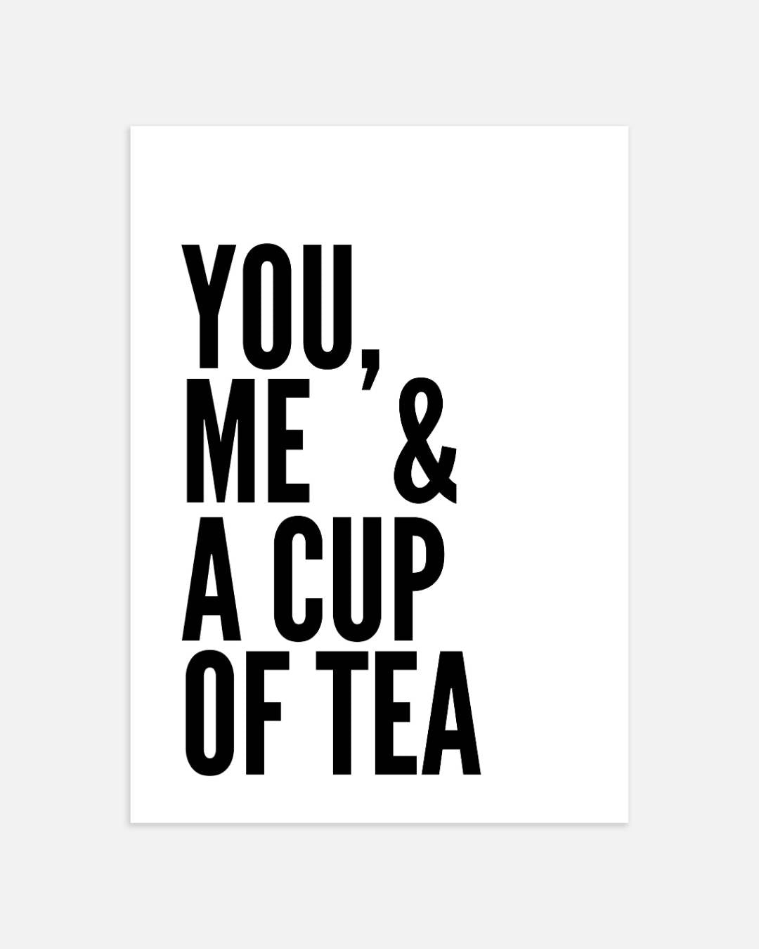 You, Me & A Cup of Tea Poster – portret wanddecoratie van WallArtistic