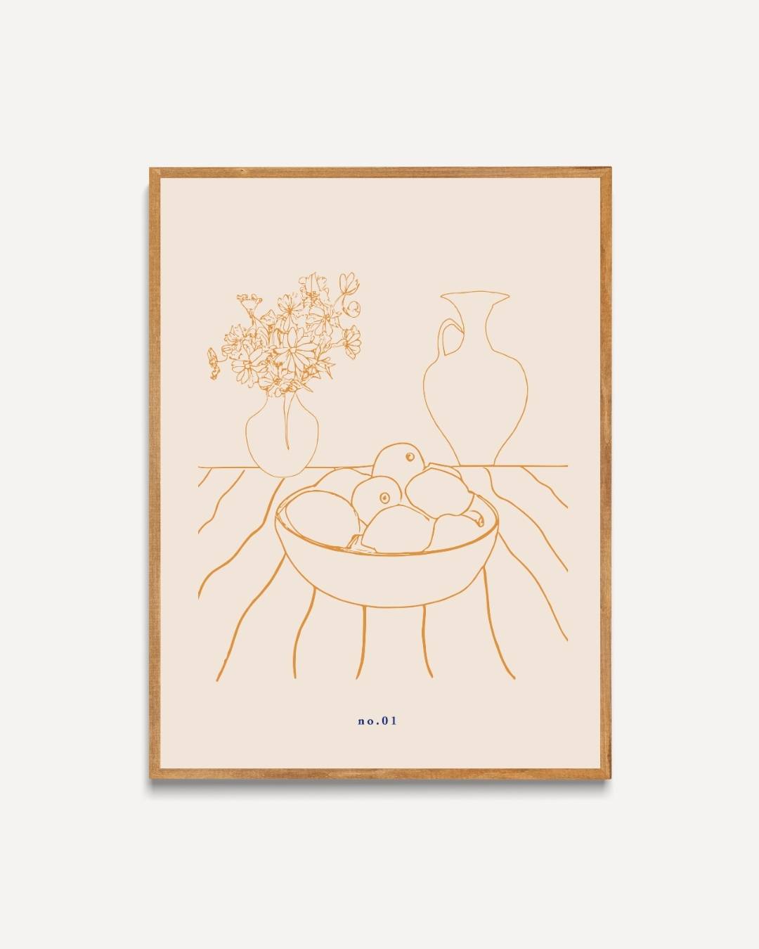 Zacht beige stilleven Poster – portret poster als wanddecoratie