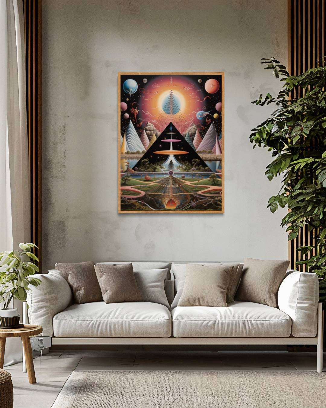Surrealistisch landschap Poster – staande poster voor modern interieur