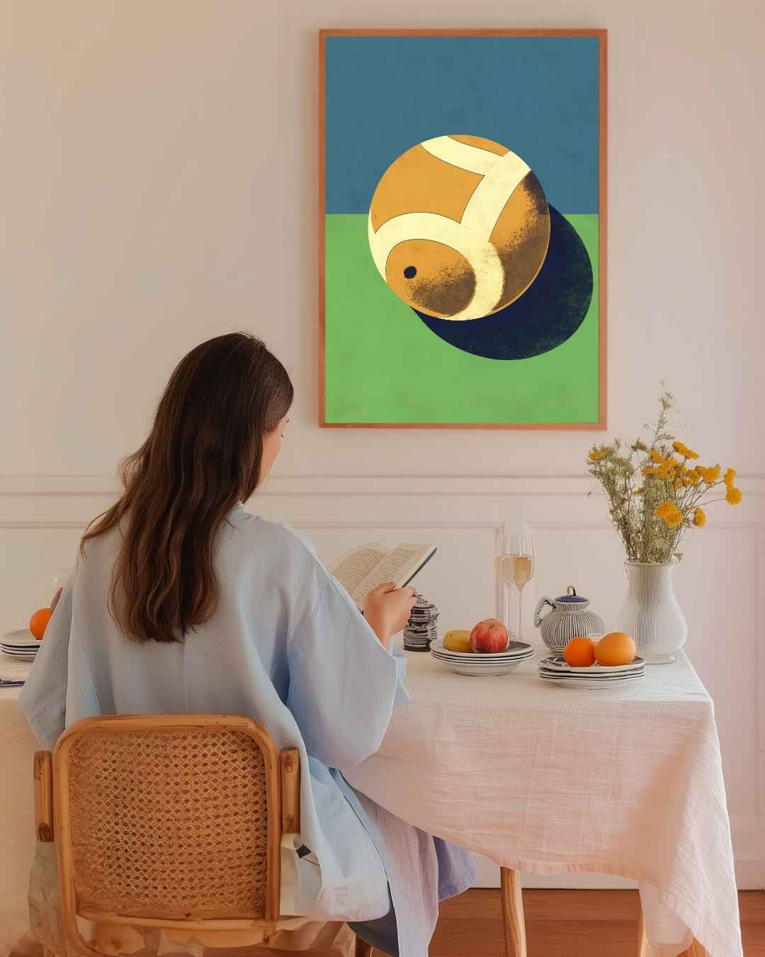 Zon en Schaduw Poster – staande poster voor modern interieur