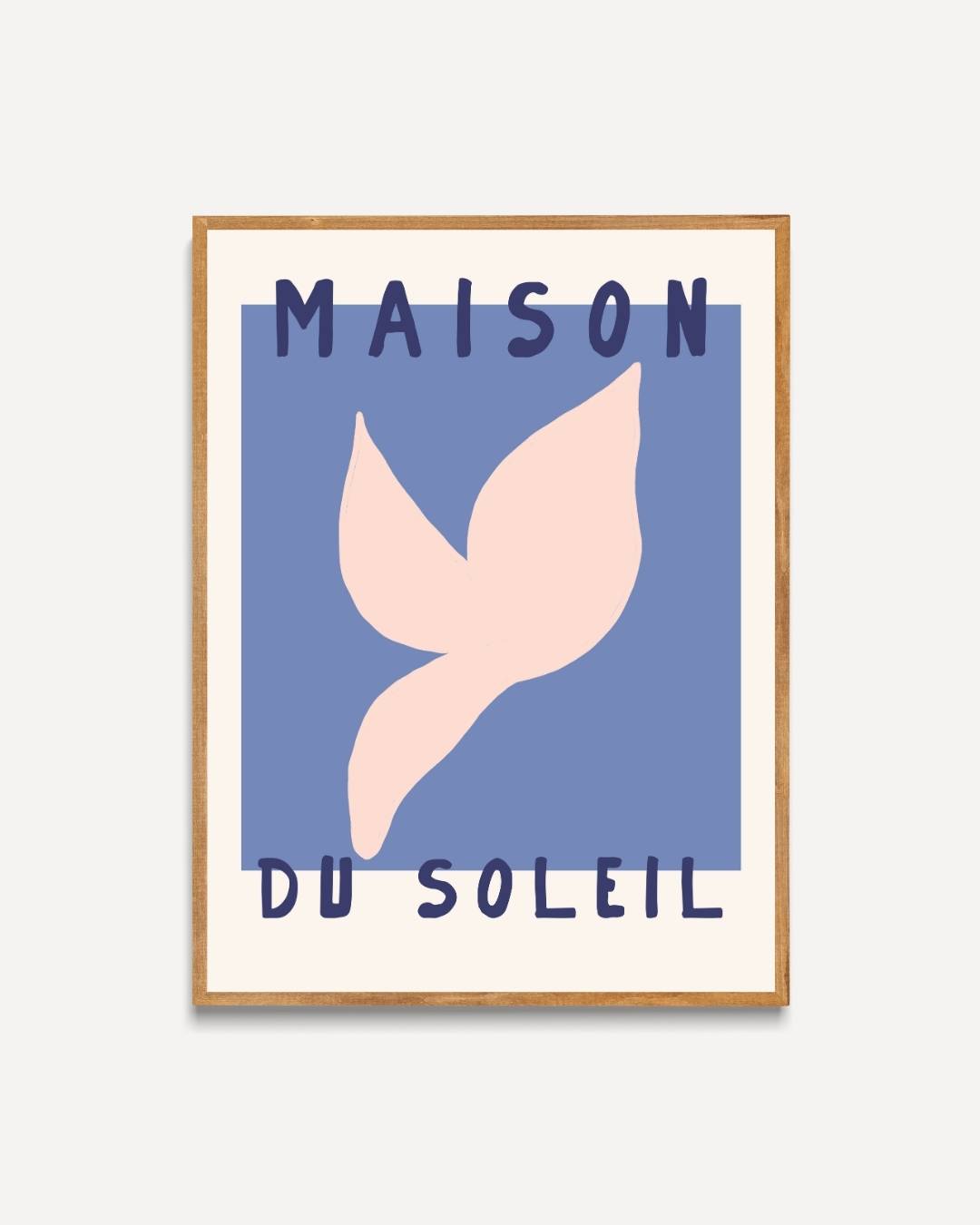 Maison du soleil blauw Poster – portret poster als wanddecoratie