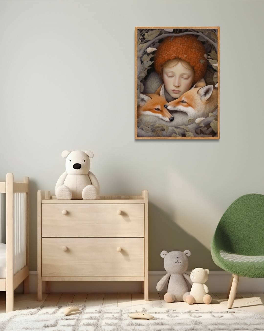 Dromen met vossen Poster – staande poster voor modern interieur