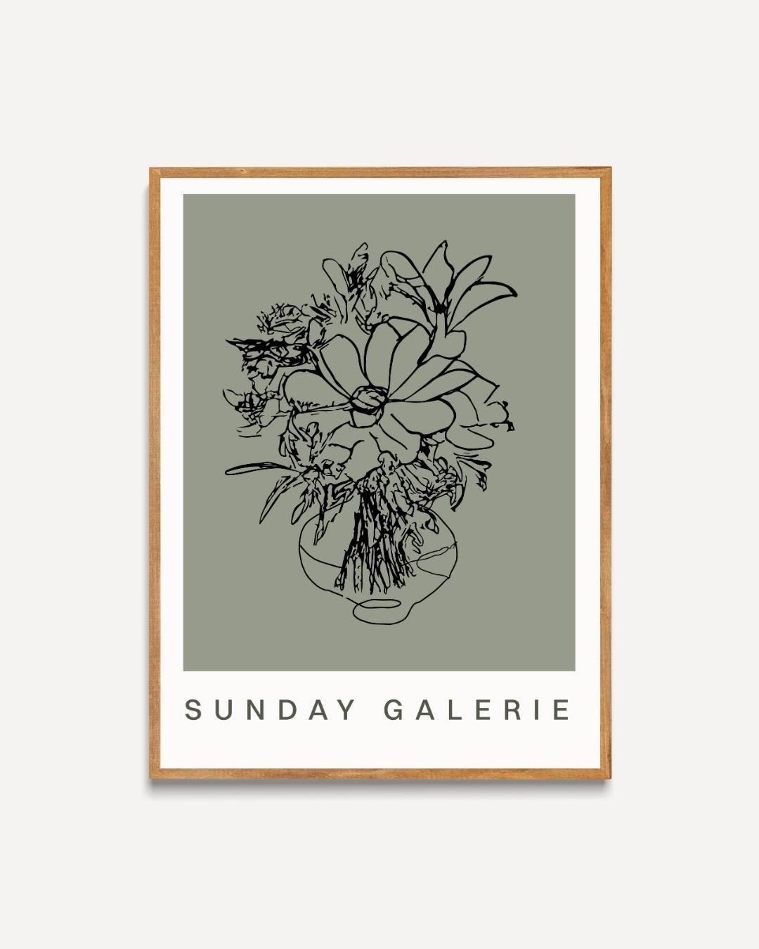 Botanische lijnen Poster Kunstwerk – portret poster als wanddecoratie