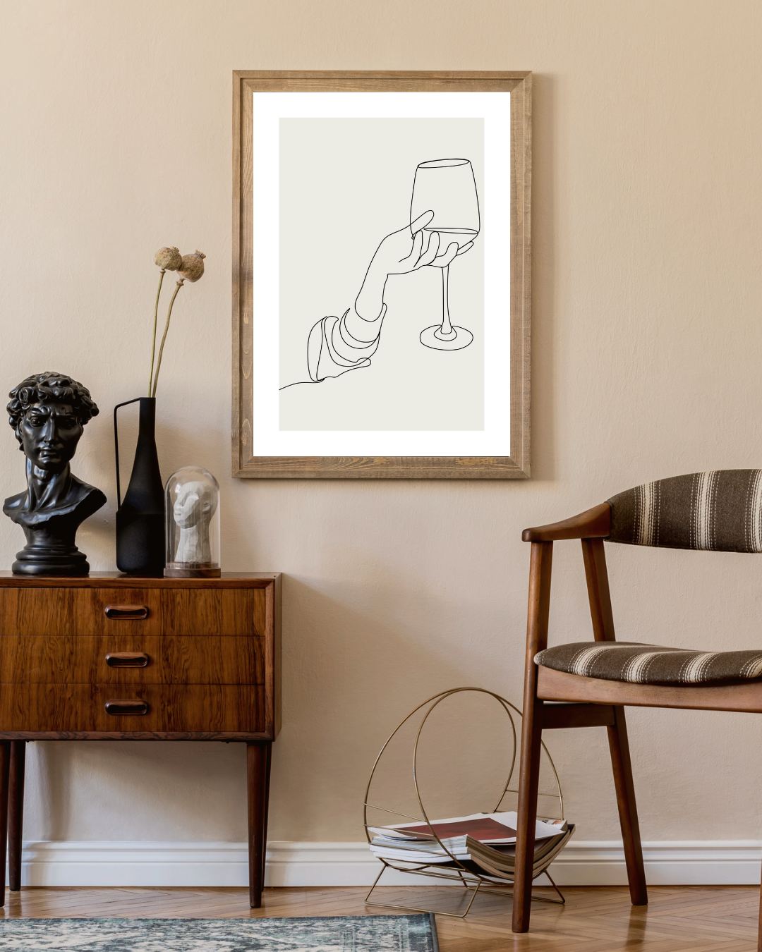 Wine Poster – portret wanddecoratie van WallArtistic