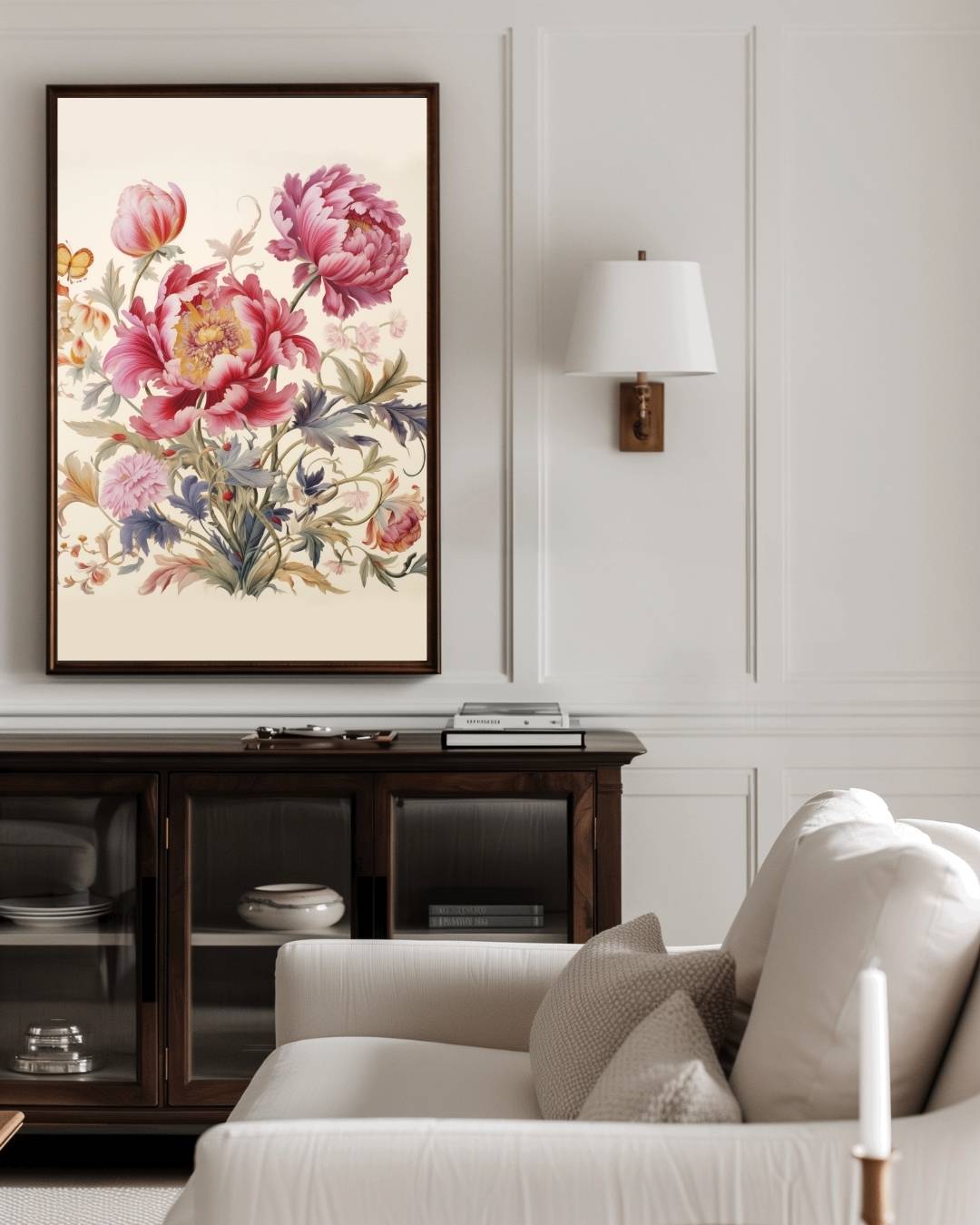 Klassieke botanische bloemen Poster – staande poster voor modern interieur