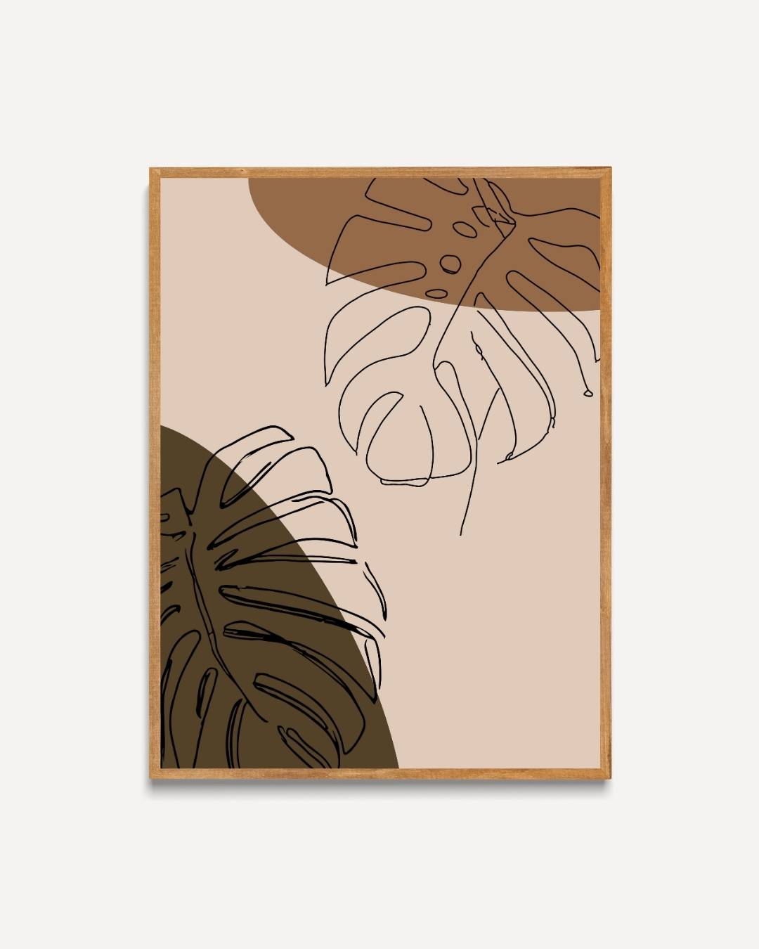Monstera duo poster – portret poster als wanddecoratie