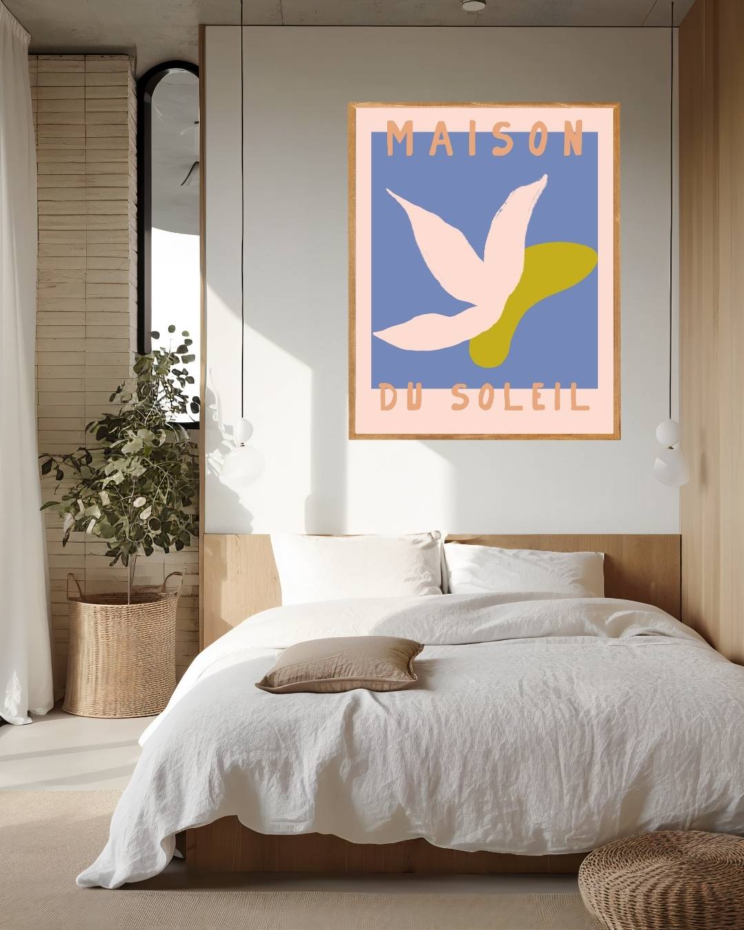 Soleil abstrait Poster – staande poster voor modern interieur