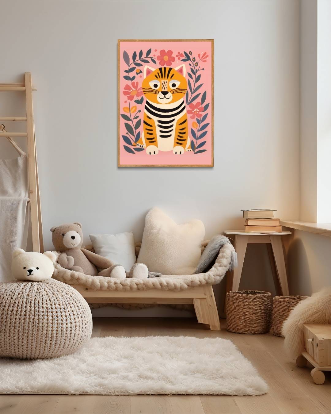 Vrolijke tijger Poster – staande poster voor modern interieur