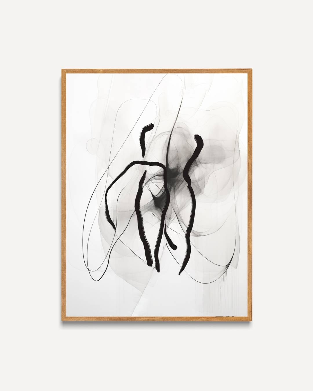 Subtiele takken met gouden accenten Poster – portret poster als wanddecoratie