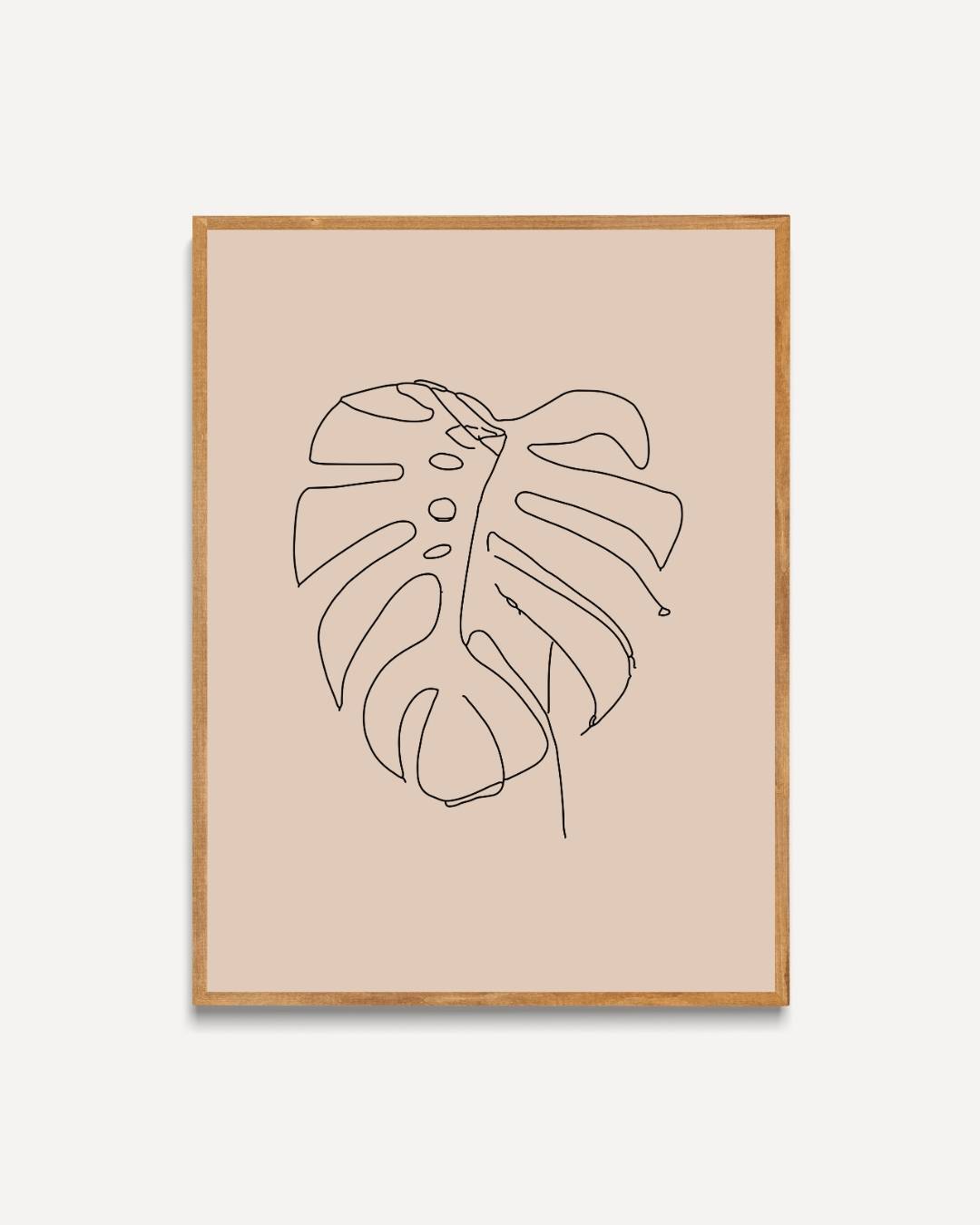 Exotische monstera Poster – portret poster als wanddecoratie