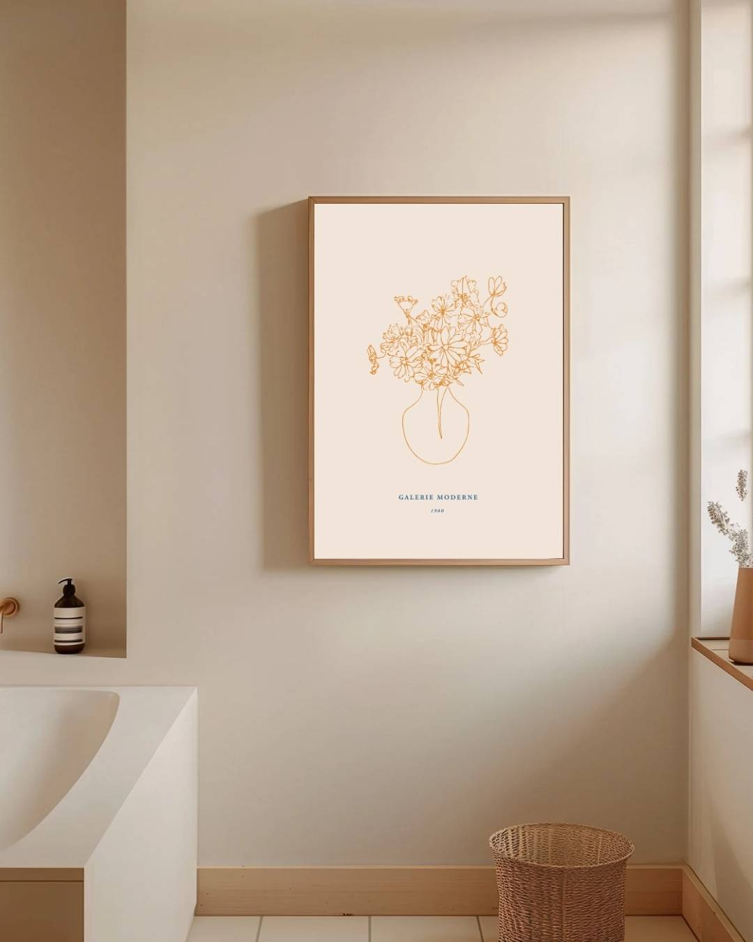 Fijne bloesem Poster – staande poster voor modern interieur