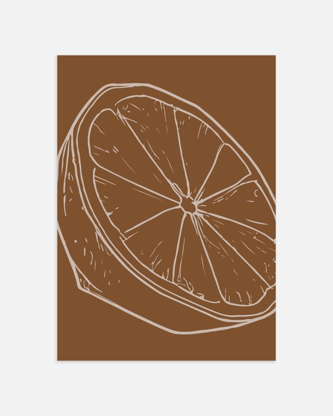 Orange slice Poster – portret wanddecoratie van WallArtistic