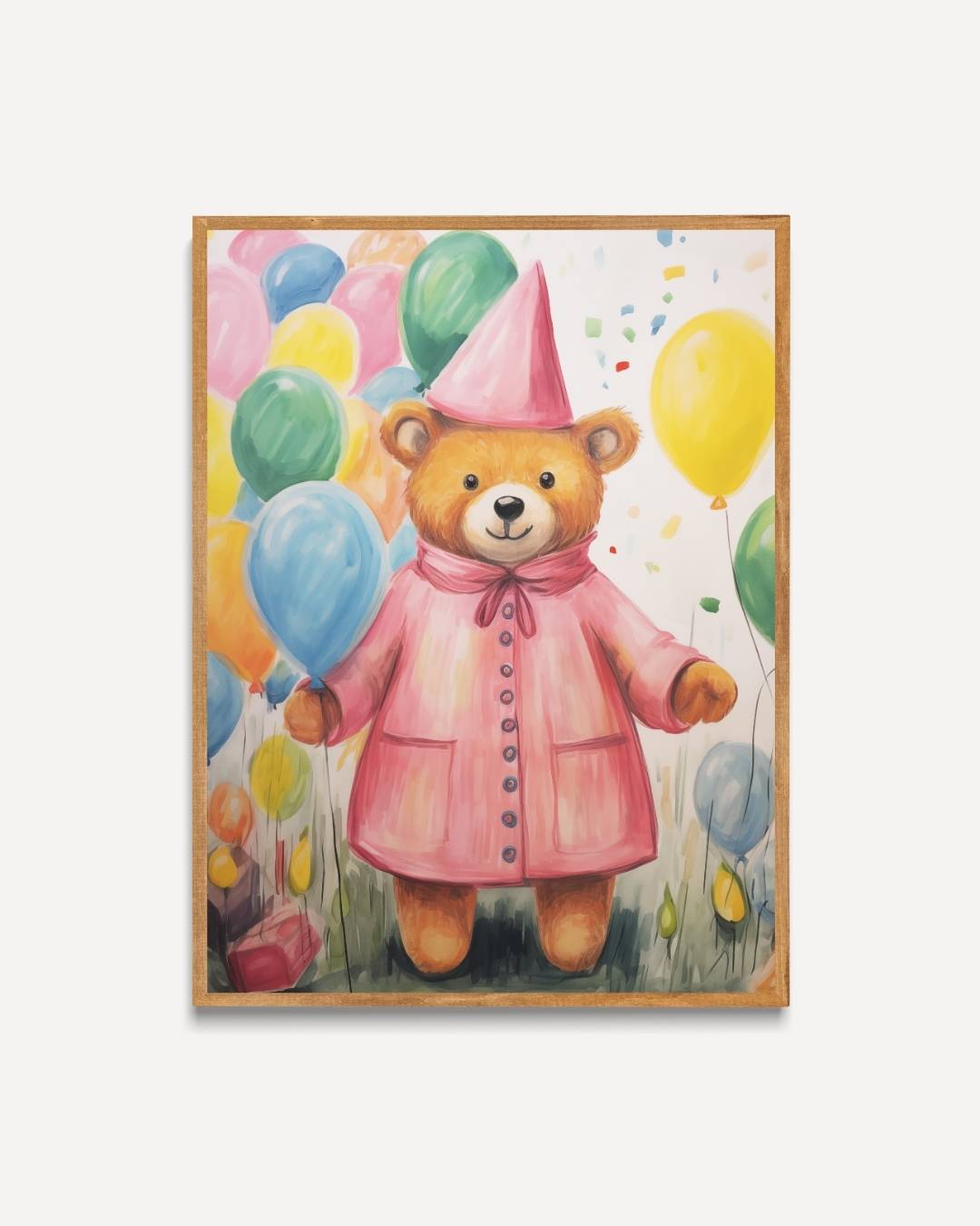 Feestelijke teddybeer Poster – portret poster als wanddecoratie