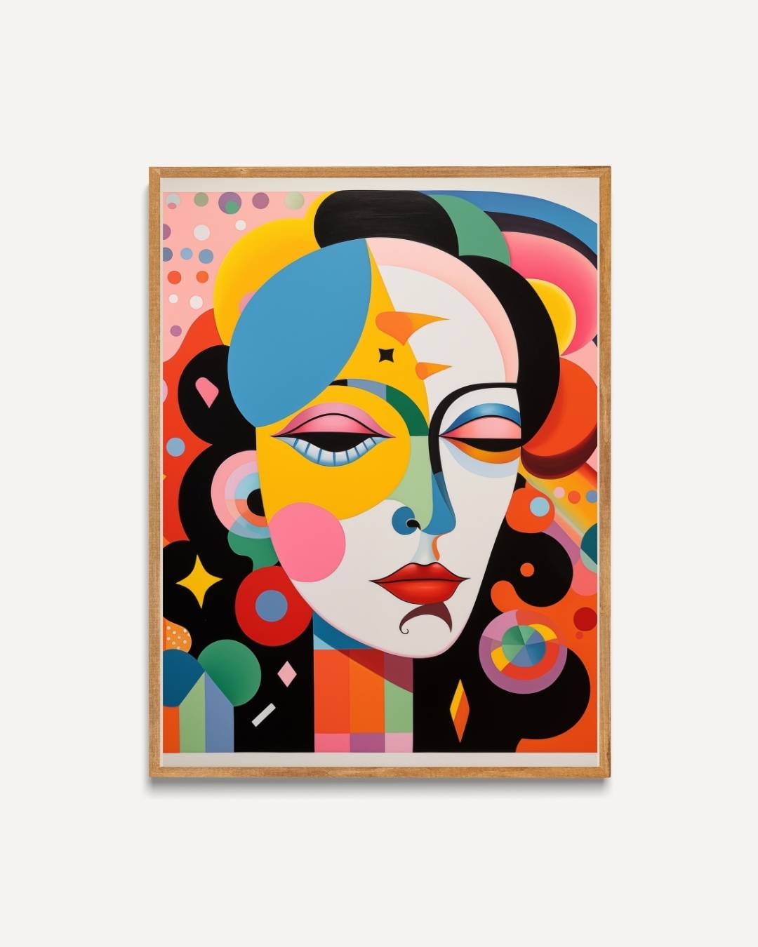 Kleurrijk abstract portret Poster – portret poster als wanddecoratie