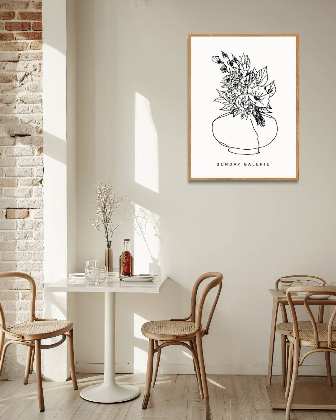 Tijdloze bloemen Poster Kunstwerk – staande poster voor modern interieur