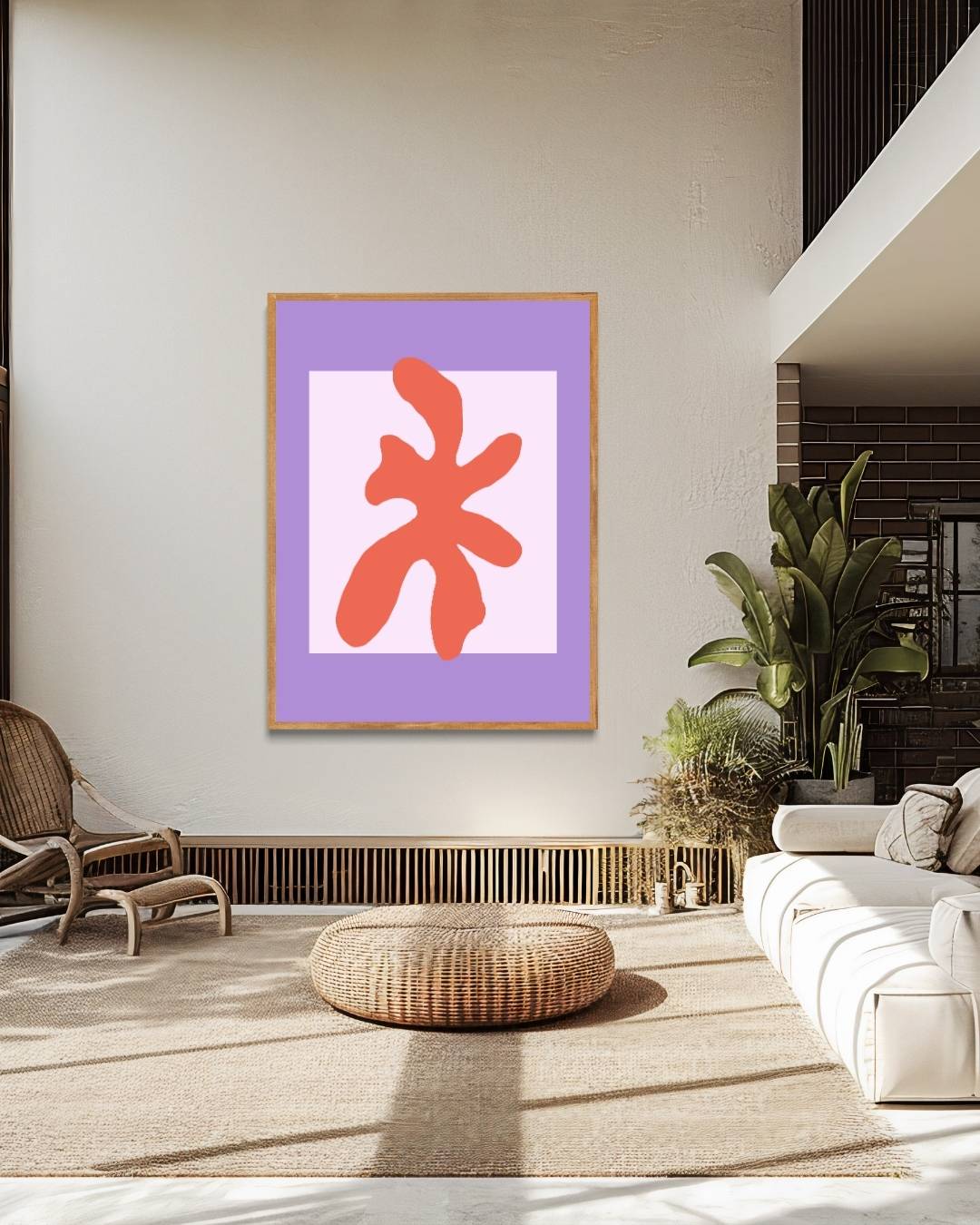 Abstract coral Poster – staande poster voor modern interieur
