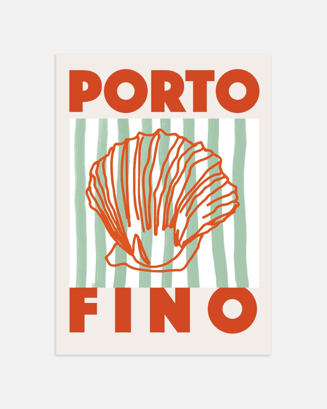 Portofino Schelpen Poster – portret poster als wanddecoratie
