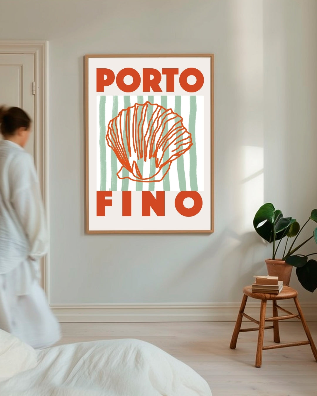 Portofino Schelpen Poster – staande poster voor modern interieur