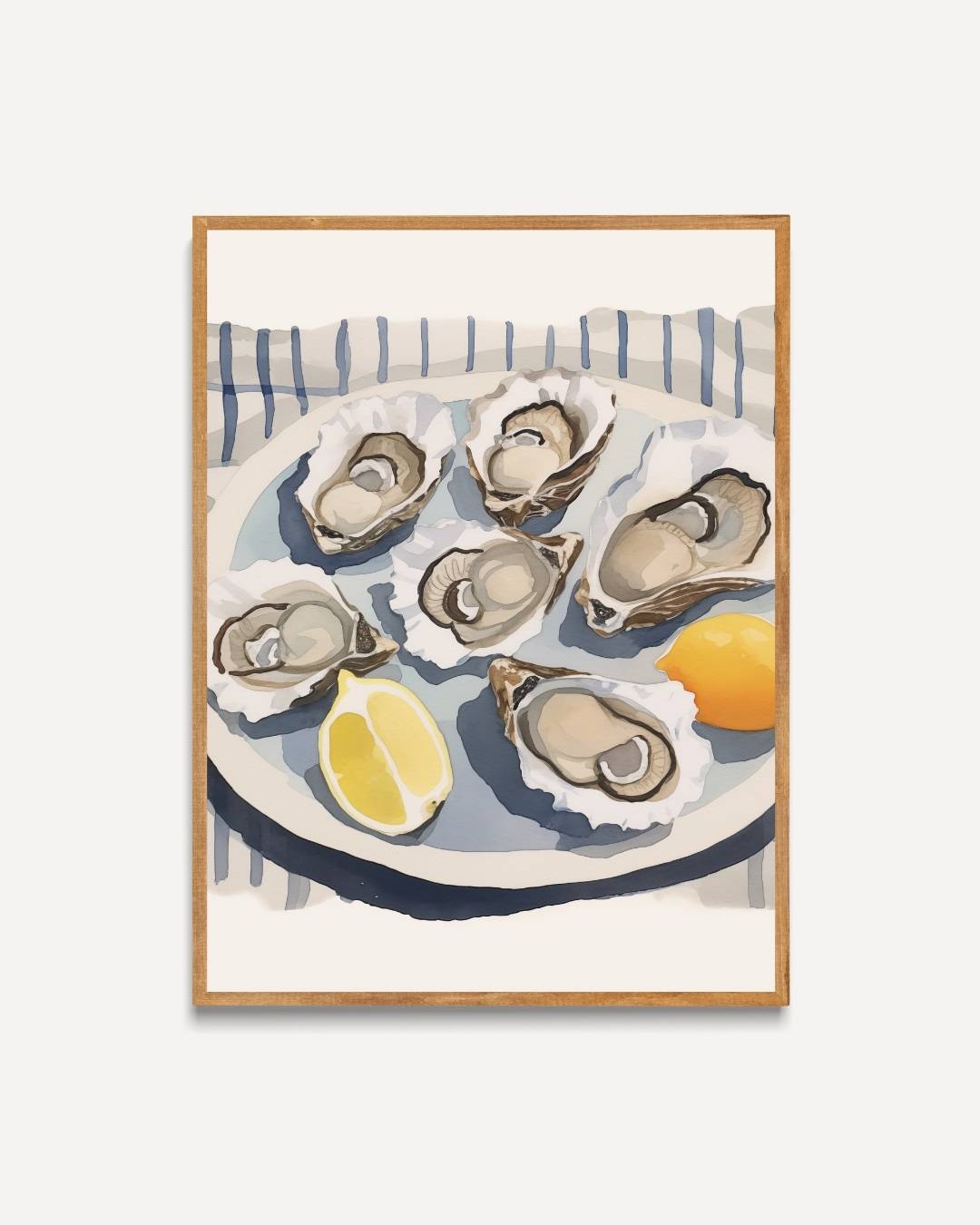 Oesters en citroen Poster – portret poster als wanddecoratie