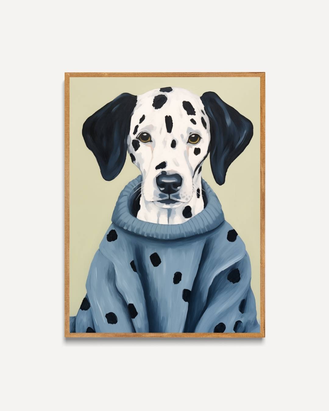 Dalmatier met trui Poster – portret poster als wanddecoratie