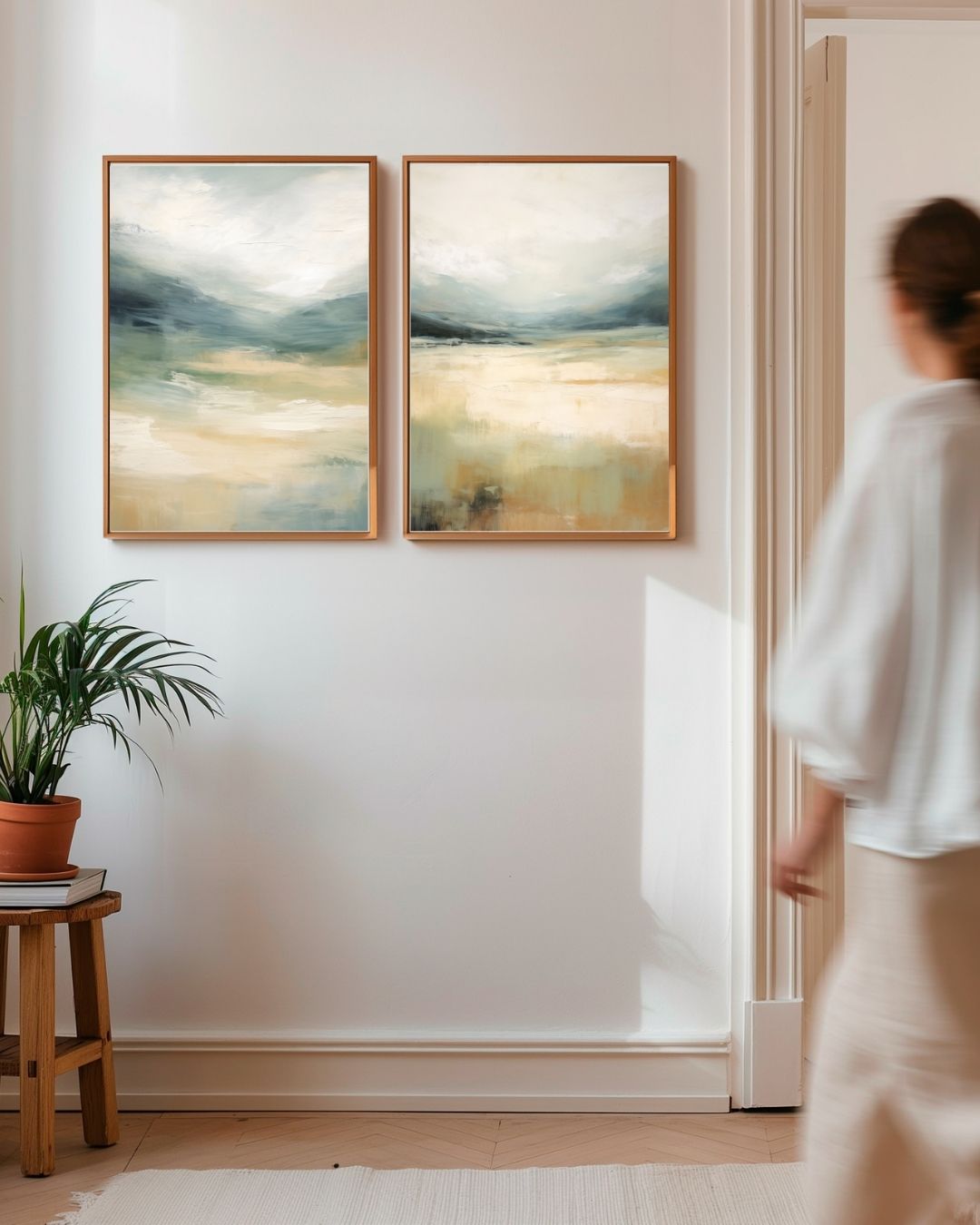 Groene Landschap Dromen Posterset – 2-luik posterset als wanddecoratie