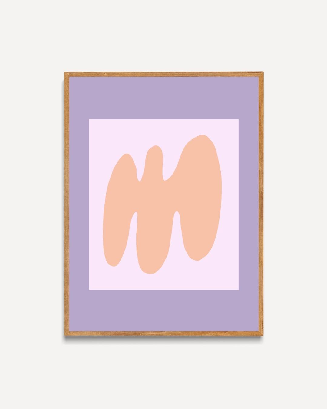 Abstract peach Poster – portret poster als wanddecoratie