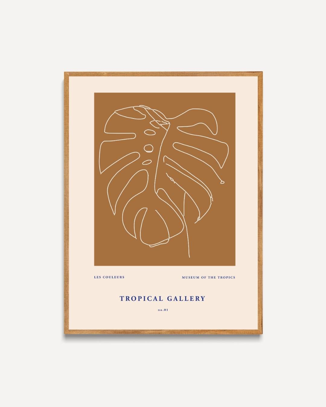 Abstracte monstera bladeren Poster – portret poster als wanddecoratie