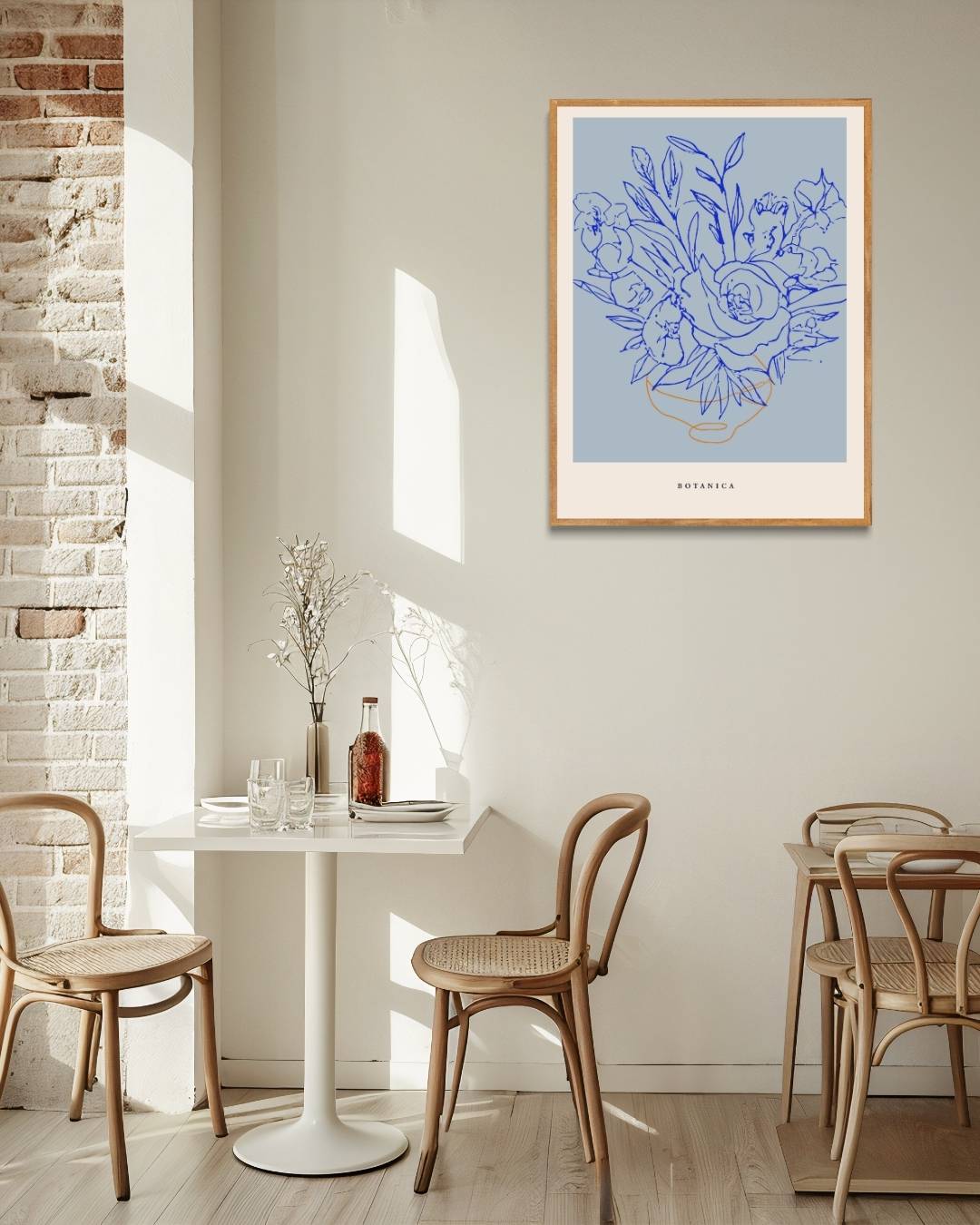 Bloemen illustratie Poster Kunstwerk – staande poster voor modern interieur