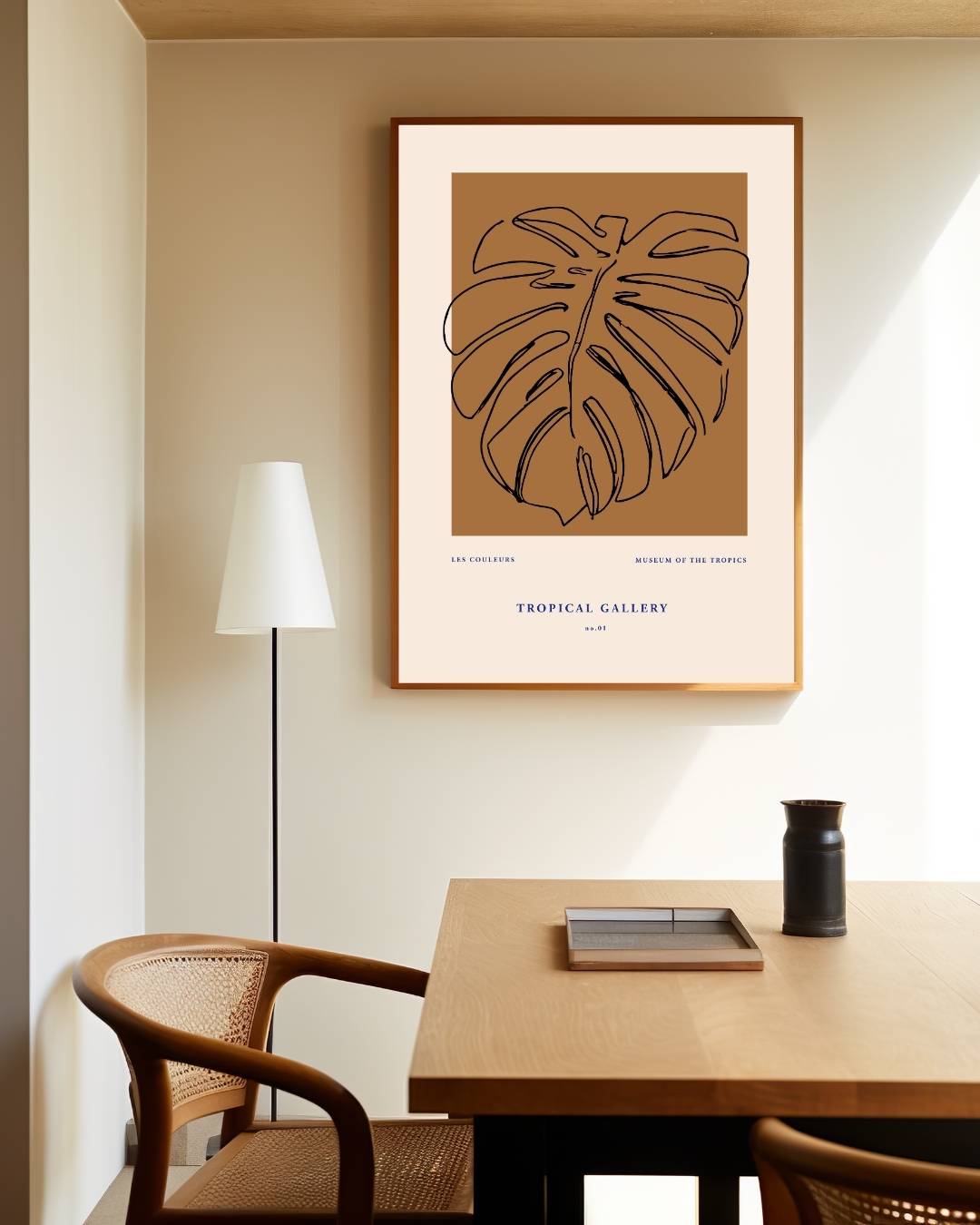Kunstzinnige monstera Poster – staande poster voor modern interieur