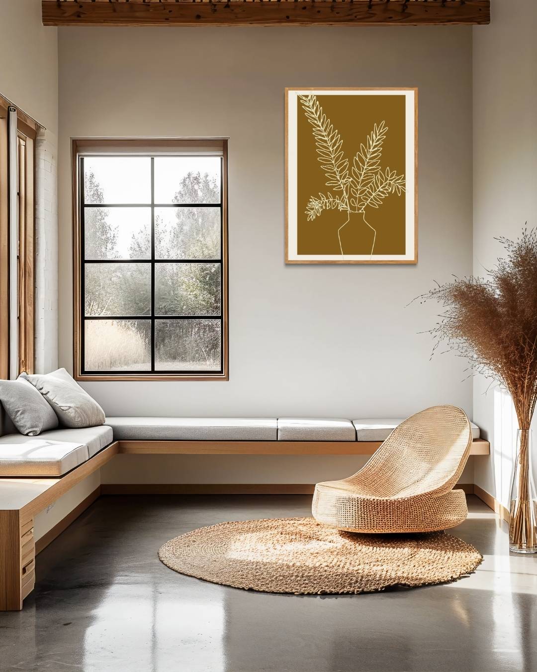 Retro botanische schets Poster – staande poster voor modern interieur