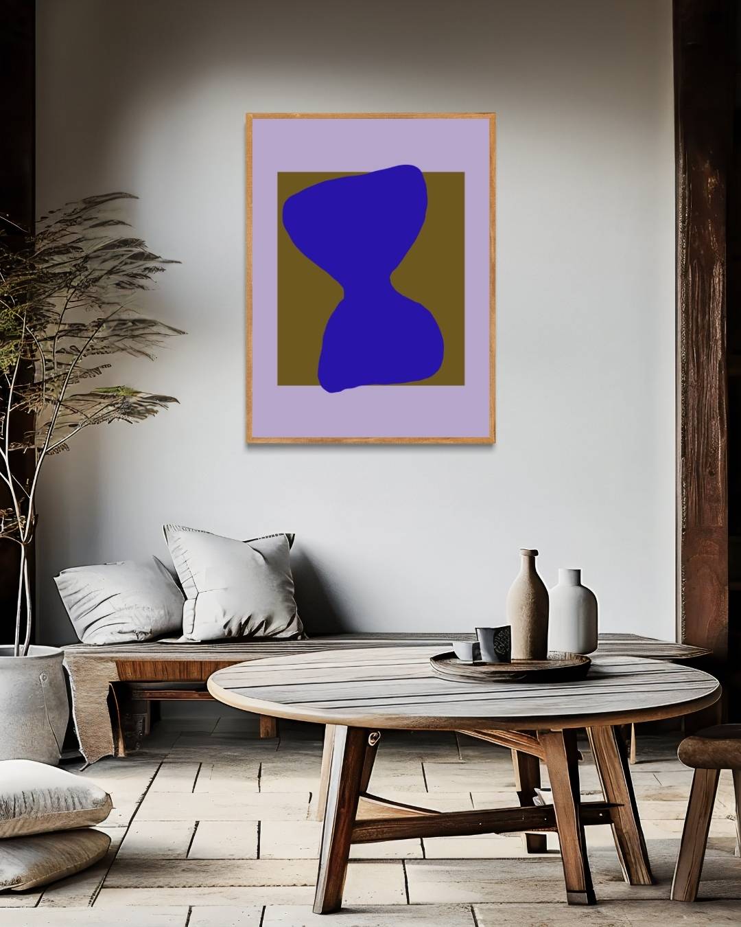 Abstract hourglass Poster – staande poster voor modern interieur
