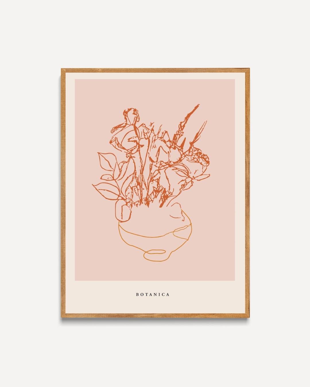Abstracte botanische Poster – portret poster als wanddecoratie