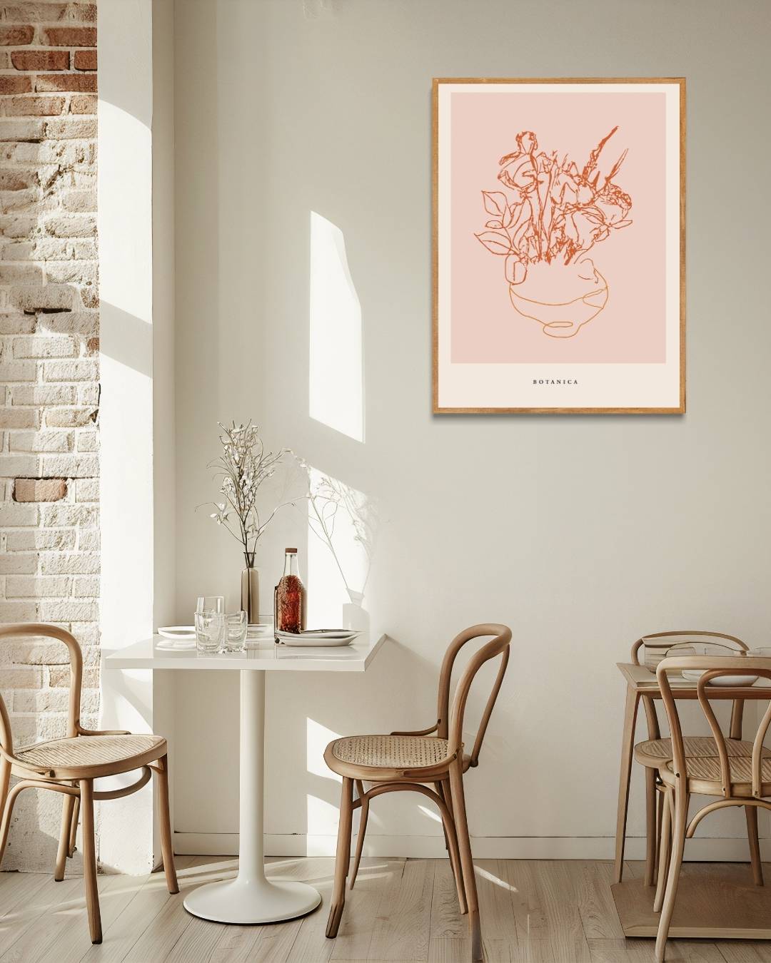 Abstracte botanische Poster – staande poster voor modern interieur