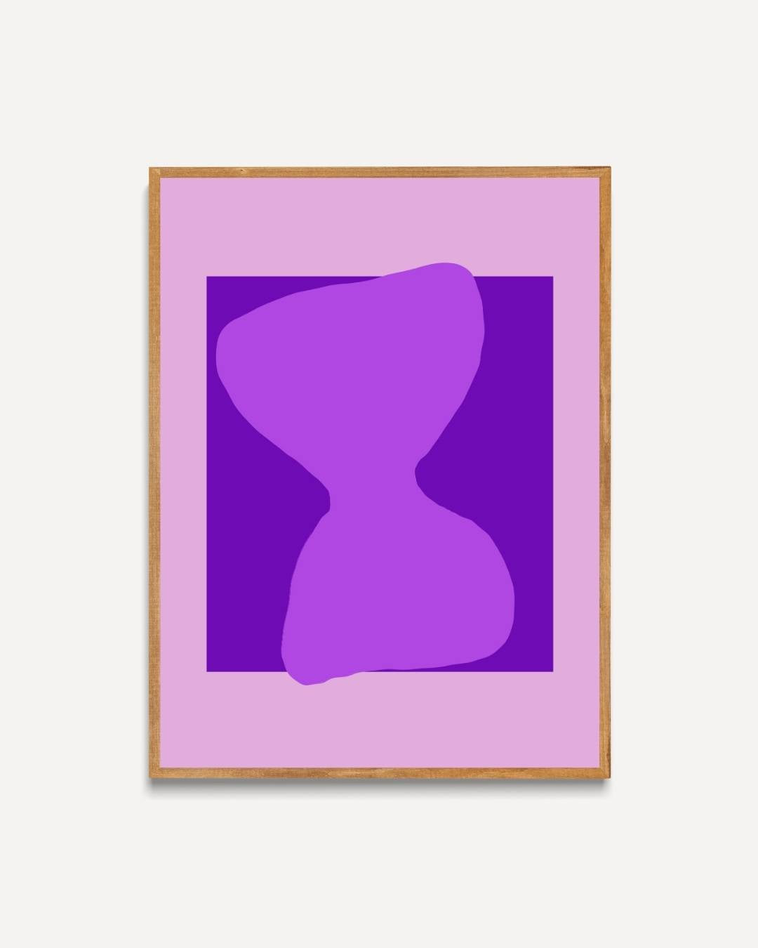 Abstract violet hourglass Poster – portret poster als wanddecoratie