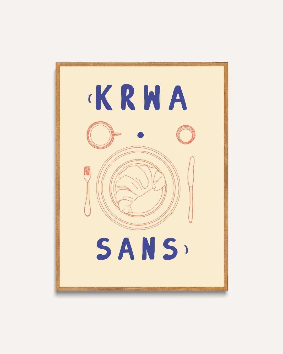 Krwa sans Poster – portret poster als wanddecoratie