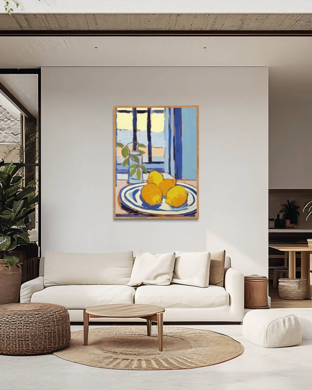 Citroenen bij het raam Poster – staande poster voor modern interieur